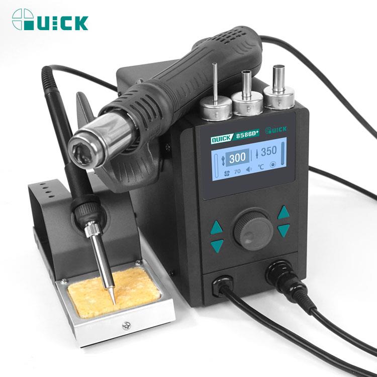 QUICK 8586D+ LEAD FREE 2 IN 1 HOT AIR SMD REWORK STATION